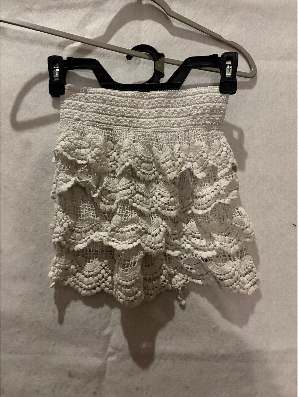Kids White Lace Shorts Size S/M